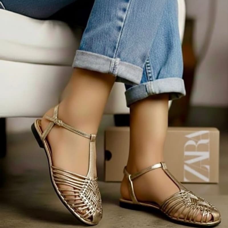 Serena Woven Flat Sandals